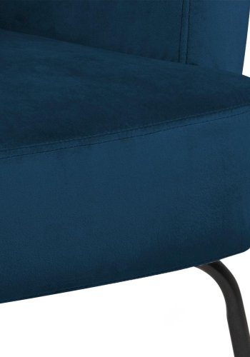 ACT NORDIC Melissa loungestol, m. armln - marinebl polyester og sort metal