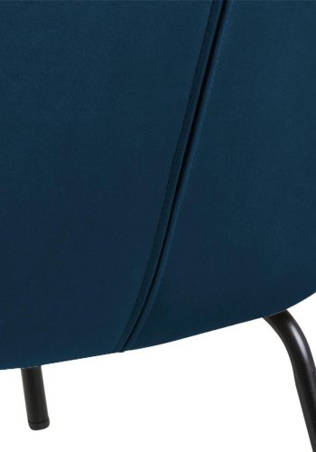 ACT NORDIC Melissa loungestol, m. armln - marinebl polyester og sort metal
