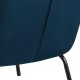 ACT NORDIC Melissa loungestol, m. armln - marinebl polyester og sort metal
