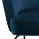 ACT NORDIC Melissa loungestol, m. armln - marinebl polyester og sort metal