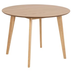 ACT NORDIC Roxby spisebord, rund - natur egefiner og gummitr (105)
