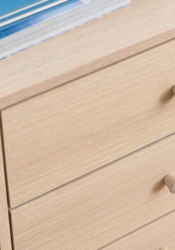 ACT NORDIC Aston sknk, m. 2 lger og 3 skuffer - hvidpigmenteret egefiner og eg