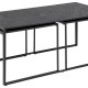 ACT NORDIC Infinity sofabord - sort Izmir melaminmarmor og sort metal (st af 3)