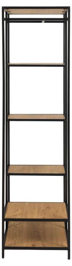 ACT NORDIC Seaford kldeskab, m. bjlestang og 5 hylder - natur vild eg papir og sort metal