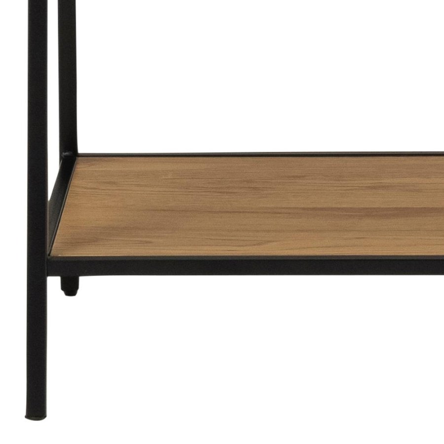 ACT NORDIC Seaford garderobestativ, m. bjlestang og 2 hylder - natur vild eg papir og sort metal