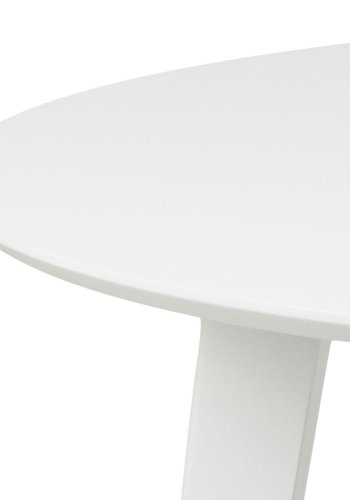ACT NORDIC Roxby spisebord, rund - hvid MDF og gummitr (105)