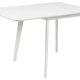 ACT NORDIC Roxby spisebord, inkl. 1 tillgsplade - hvid MDF og gummitr (80/120x80)