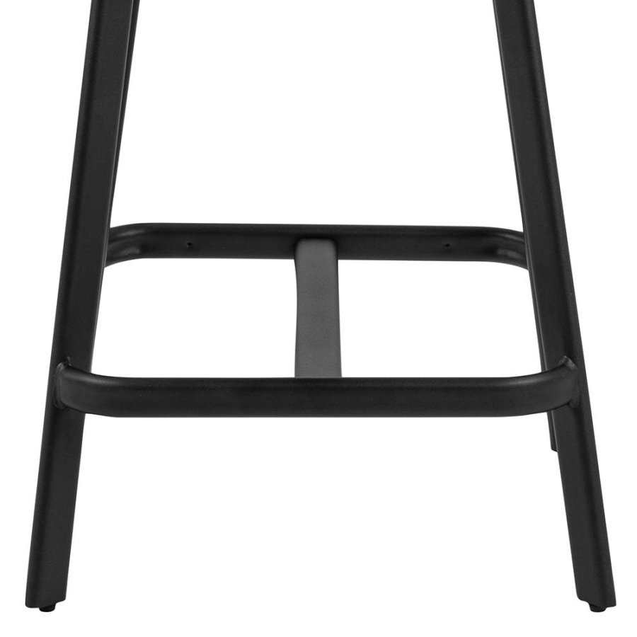 ACT NORDIC I_Oregon counterstol, m. rygln og fodsttte - cognac retro PU sort metal