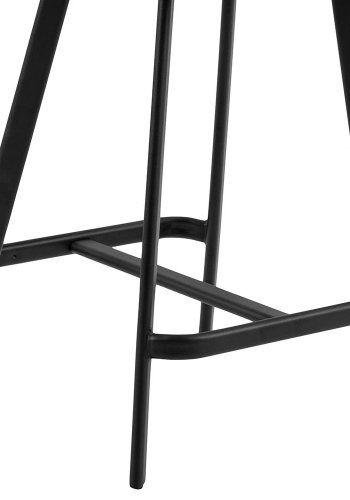 ACT NORDIC I_Oregon counterstol, m. rygln og fodsttte - cognac retro PU sort metal