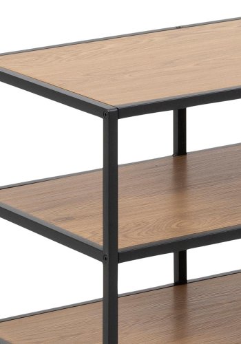 ACT NORDIC Seaford garderobestativ, m. bjlestang og 3 hylder - natur vild eg papir og sort metal