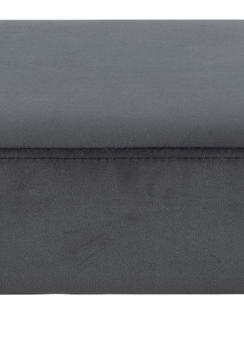 ACT NORDIC Xenia bnk, rektangulr - mrkegr stof og sort metal (95x38)