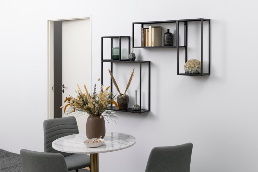 ACT NORDIC Geelong vghylde, m. 2 hylder - sort metal (60x60)