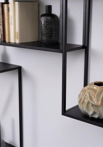 ACT NORDIC Geelong vghylde, m. 2 hylder - sort metal (60x60)