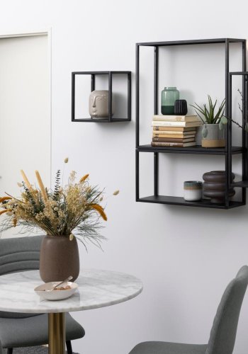 ACT NORDIC Geelong vghylde, m. 2 hylder - sort metal (60x60)