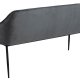 ACT NORDIC Brooke sofabnk, m. armln - mrkegr stof og sort metal (167x57)