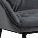 ACT NORDIC Brooke sofabnk, m. armln - mrkegr stof og sort metal (167x57)