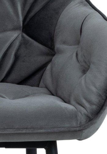 ACT NORDIC Brooke sofabnk, m. armln - mrkegr stof og sort metal (167x57)