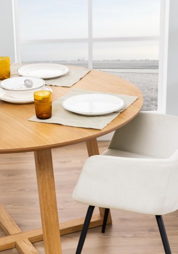 ACT NORDIC Malika spisebord, rund - natur egefiner og eg (120)