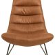 ACT NORDIC Milford loungestol - cognac stof og sort metal