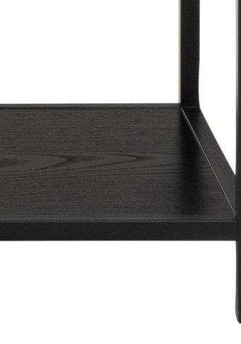 ACT NORDIC Seaford reol, m. 4 hylder - sort ask melamin og sort metal