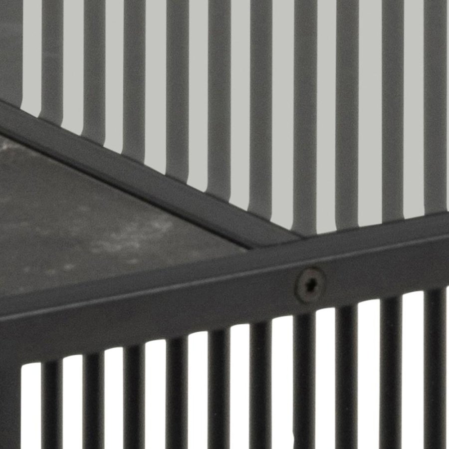 ACT NORDIC Strington sofabord, kvadratisk - sort marmormelamin/rgfarvet glas og sort metal (80x80)