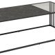 ACT NORDIC Strington sofabord, rektangulr - sort marmormelamin/rgfarvet glas og sort metal (120x60