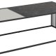 ACT NORDIC Strington sofabord, rektangulr - sort marmormelamin/rgfarvet glas og sort metal (120x60