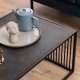 ACT NORDIC Strington sofabord, rektangulr - sort marmormelamin/rgfarvet glas og sort metal (120x60