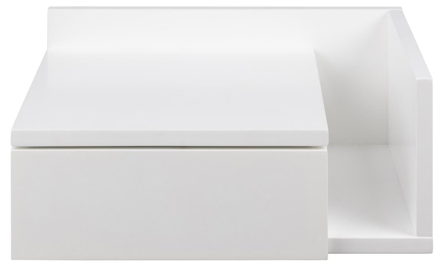 ACT NORDIC Ashlan vghngt natbord, m. 1 hylde og 1 skuffe, vendbar - hvid MDF (40x32)