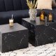 ACT NORDIC Dice sofabord, kvadratisk - sort Marquina marmorpapir (st af 2)
