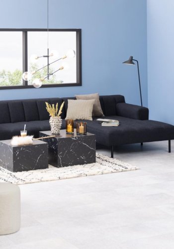 ACT NORDIC Dice sofabord, kvadratisk - sort Marquina marmorpapir (st af 2)