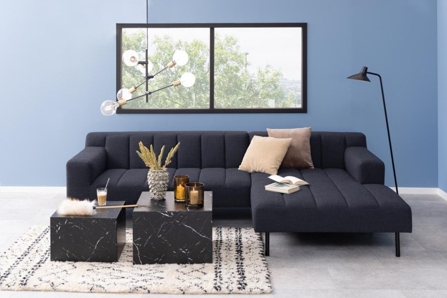 ACT NORDIC Dice sofabord, kvadratisk - sort Marquina marmorpapir (st af 2)