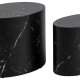 ACT NORDIC Mice sofabord, oval - sort Marquina marmorpapir (s�t af 2)