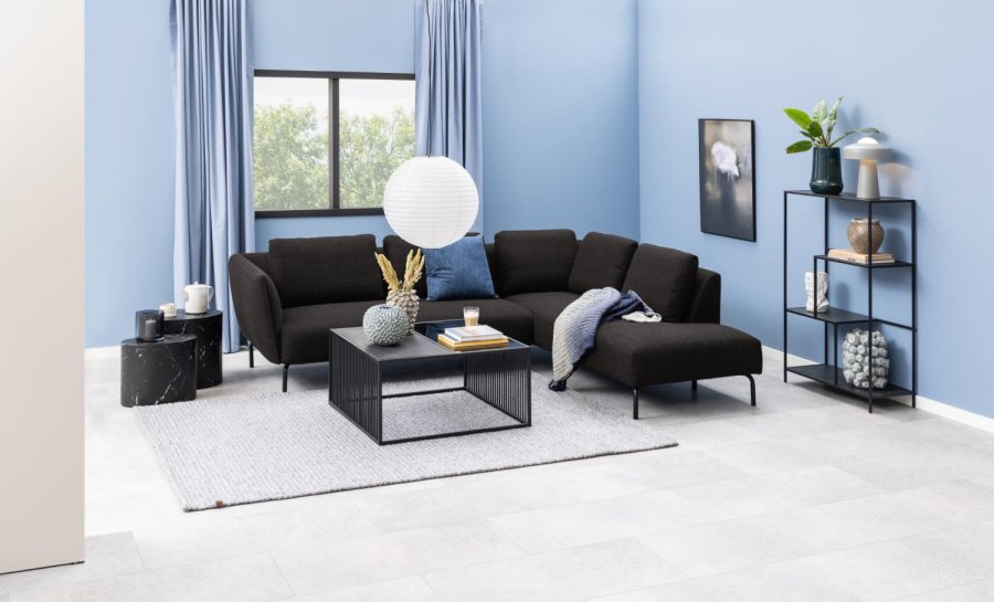 ACT NORDIC Mice sofabord, oval - sort Marquina marmorpapir (s�t af 2)