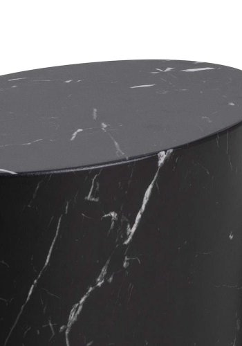 ACT NORDIC Mice sofabord, oval - sort Marquina marmorpapir (s�t af 2)