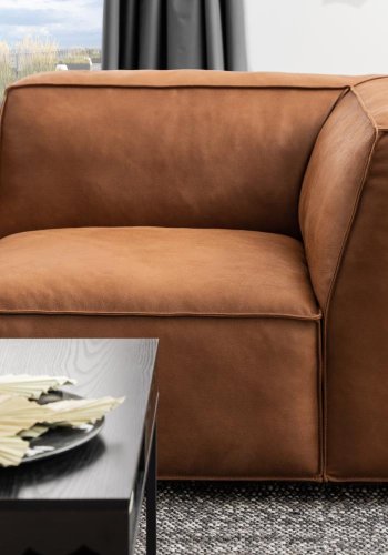 ACT NORDIC Willford sofabord, m. 1 rum, kvadratisk - sort ask melamin og sort metal (80x80)