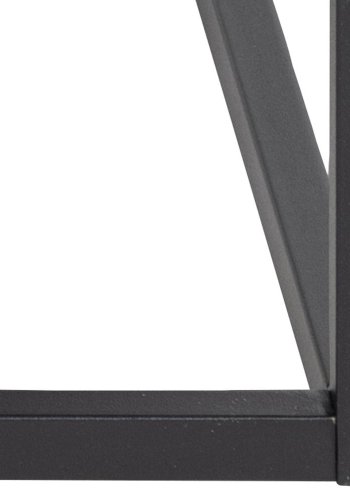 ACT NORDIC Willford sofabord, m. 1 rum, kvadratisk - sort ask melamin og sort metal (80x80)