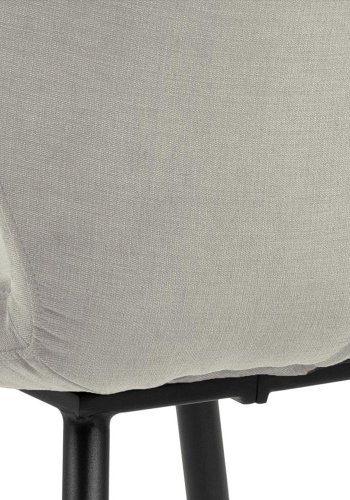 ACT NORDIC Petri spisebordsstol - sand polyester og sort metal