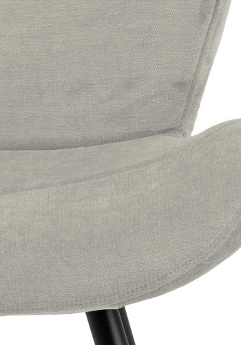 ACT NORDIC Petri spisebordsstol - sand polyester og sort metal