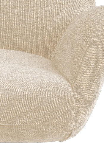 ACT NORDIC Talgarth recliner stol, m. fodskammel, manuel - creme stof og sort metal