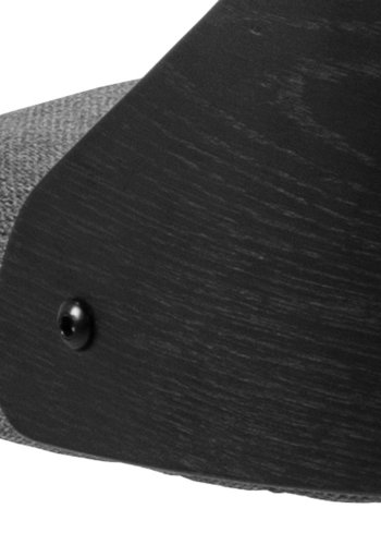 ACT NORDIC Lucy barstol, m. rygln, fodsttte, drejefunktion - mrkegr stof og sort egefiner/metal