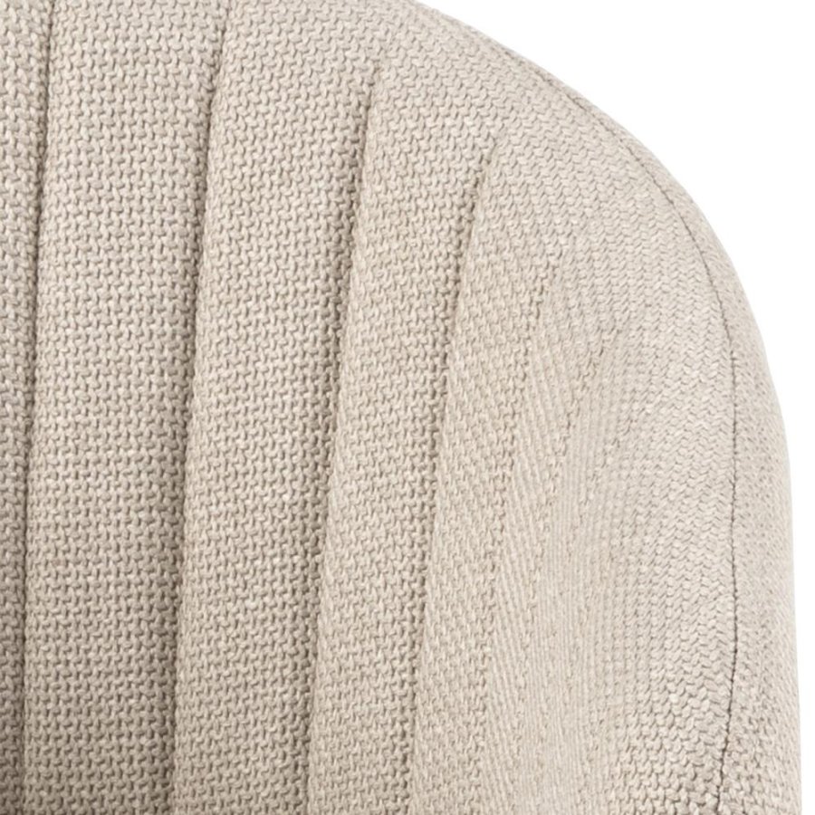 ACT NORDIC Ann spisebordsstol, m. armln - beige polyester og gylden krom metal