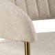 ACT NORDIC Ann spisebordsstol, m. armln - beige polyester og gylden krom metal