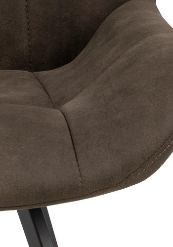 ACT NORDIC Waylor spisebordsstol - antracitgr polyester og sort metal