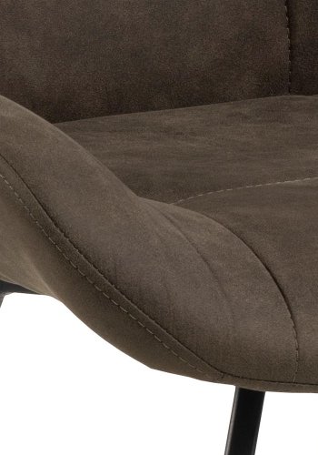 ACT NORDIC Waylor spisebordsstol - antracitgr polyester og sort metal