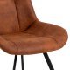 ACT NORDIC Waylor spisebordsstol - camel polyester og sort metal