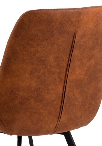 ACT NORDIC Waylor spisebordsstol - camel polyester og sort metal