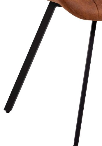 ACT NORDIC Waylor spisebordsstol - camel polyester og sort metal
