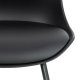 ACT NORDIC Tina counterstol, m. rygln og fodsttte - sort PU/polypropylen og sort metal