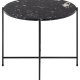 ACT NORDIC Avila hjrnebord, rund - sort kunstig marmor og sort metal (52)